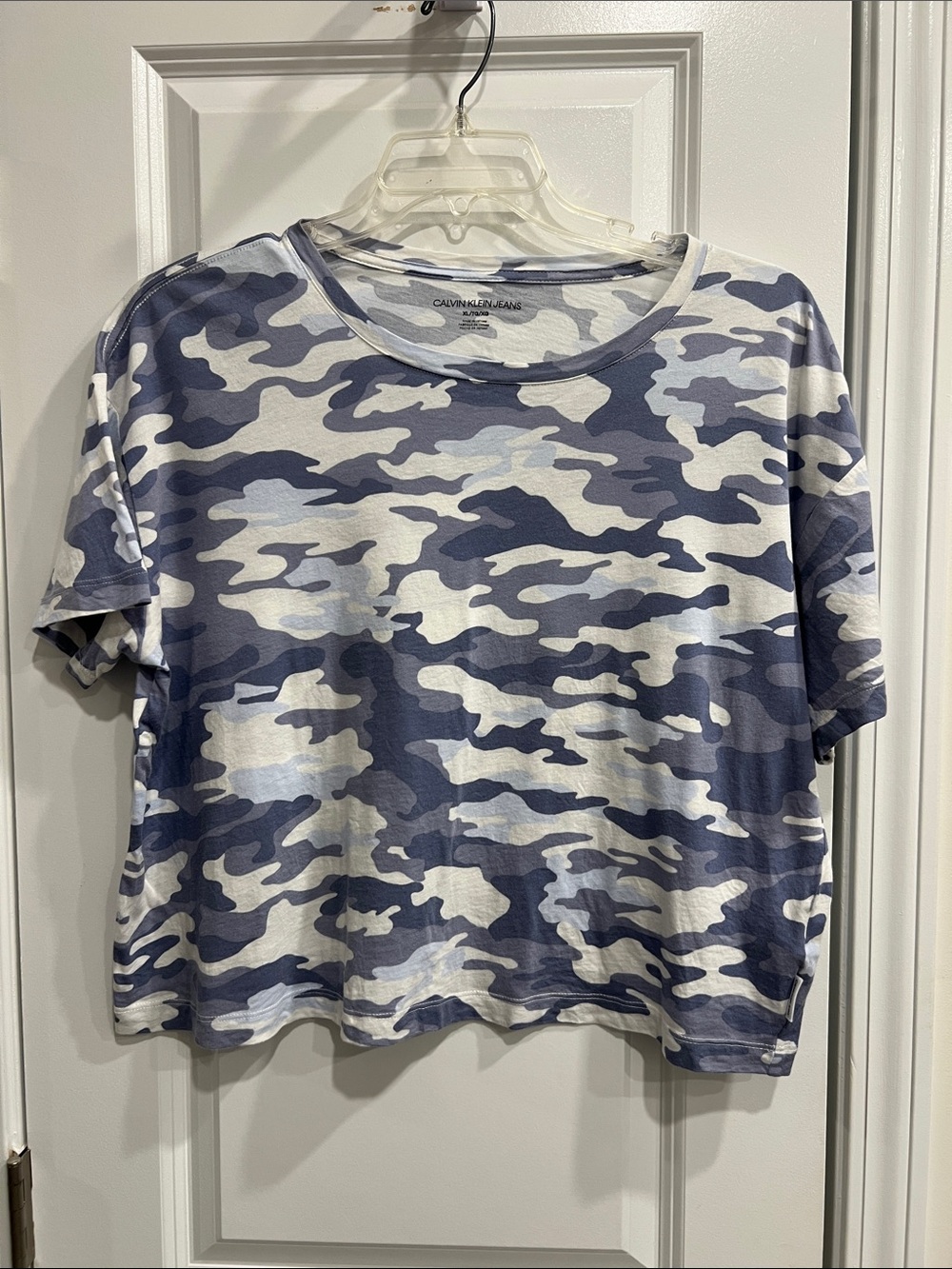 Calvin Klein Jeans Navy & Light Blue Camo Short Sleeve Tee